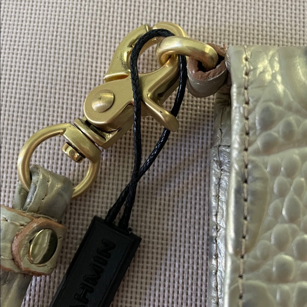 Brahmin Cream Croc-Embossed Wristlet - Picture 4 of 12